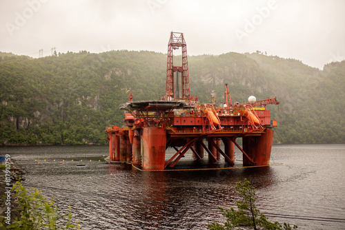 Off Shore Oil Fracking Rig