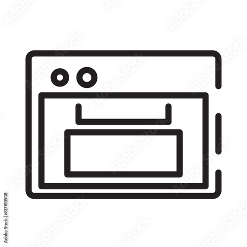 Cooking Oven Stove Line Icon