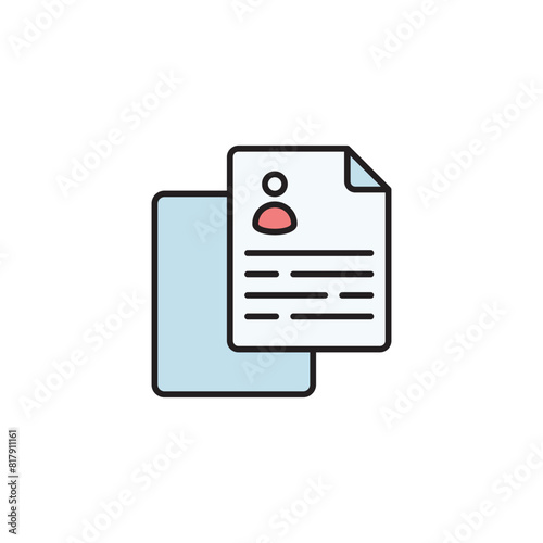 Personal Data icon design with white background stock illustration