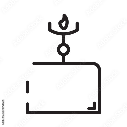 Camping Stove Cooking Gas Line Icon