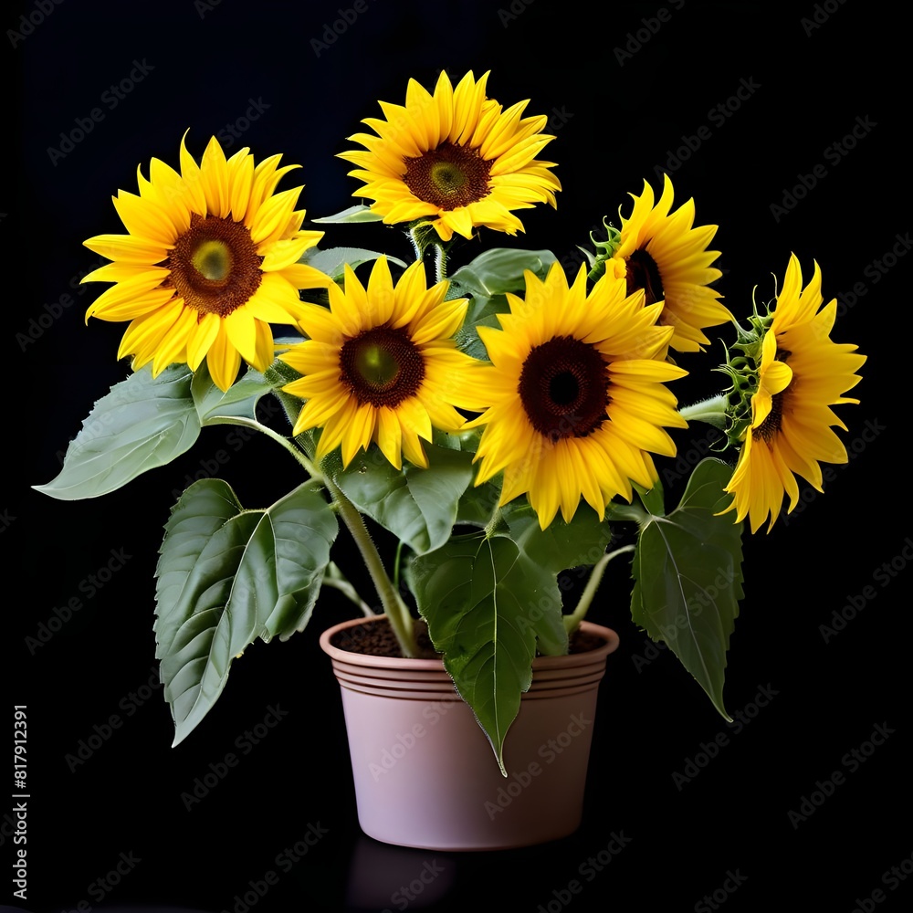 Obraz premium sunflower in a pot