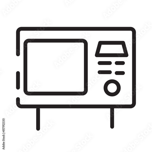 Kitchen Microwave Oven Line Icon