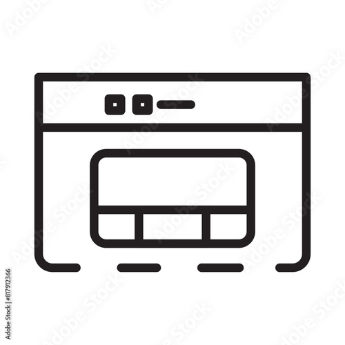 Kitchen Oven Stove Line Icon
