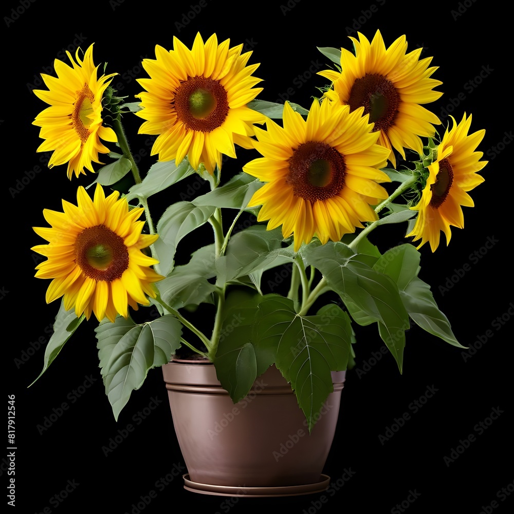 Obraz premium sunflower in a pot