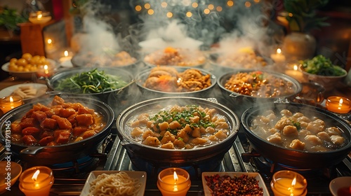 Images showcasing the diverse flavors and culinary traditions of Chinese cuisine from mouthwatering street food to elaborate banquet dishes celebrating the artistry and heritage of Chinese cooking photo