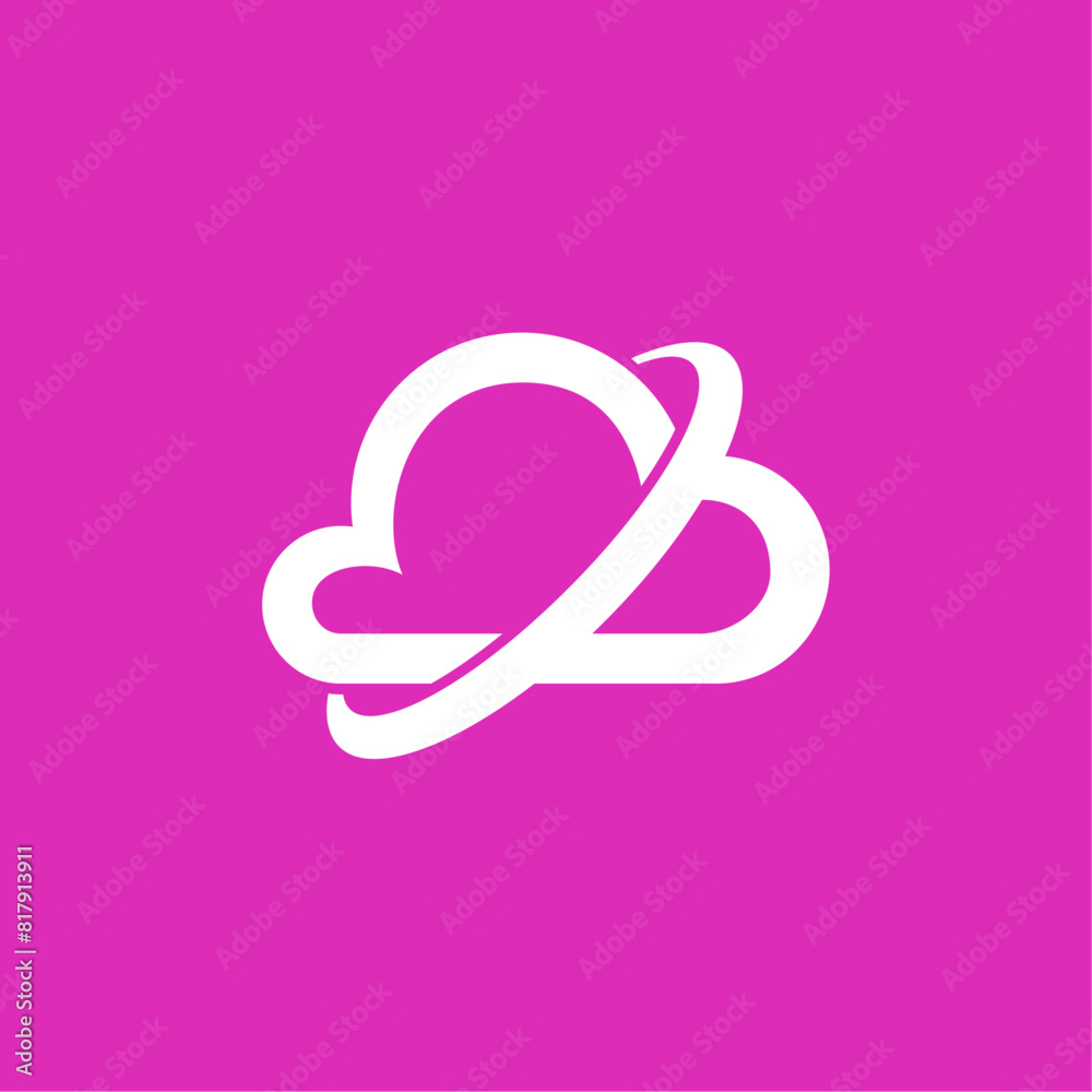Vector diseño sencillo de logotipo con icono de nube Vector diseño sencillo de logotipo con icono de nube
