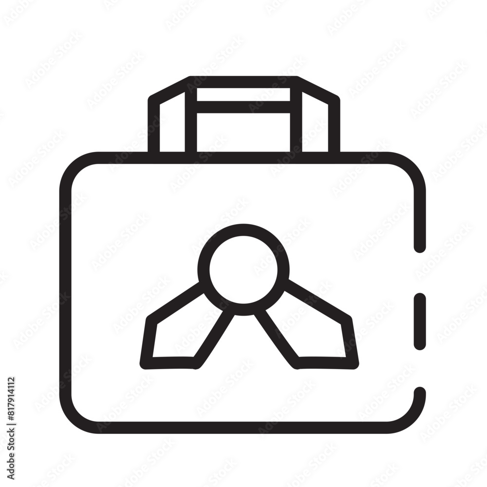 Bag Christmas Gift Line Icon