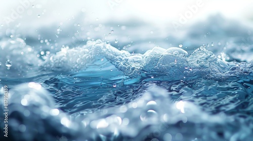Textured background of transparent clear water