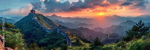 Journey through Ancient China Images depicting ancient Chinese landmark archaeological site majestic Great Wall serene Forbidden City offering glimpses into grandeur splendor of China's imperial past.