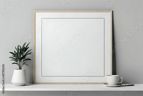 Frame Blank Mock-up minimalist. Elegant Photo Frame Design