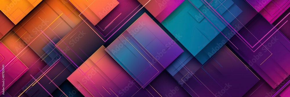 A colorful image of squares and lines with a mood of creativity and imagination A colorful image of squares and lines with a mood of creativity and imagination