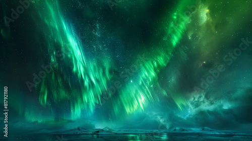 A breathtaking view of the Northern Lights dancing in the sky