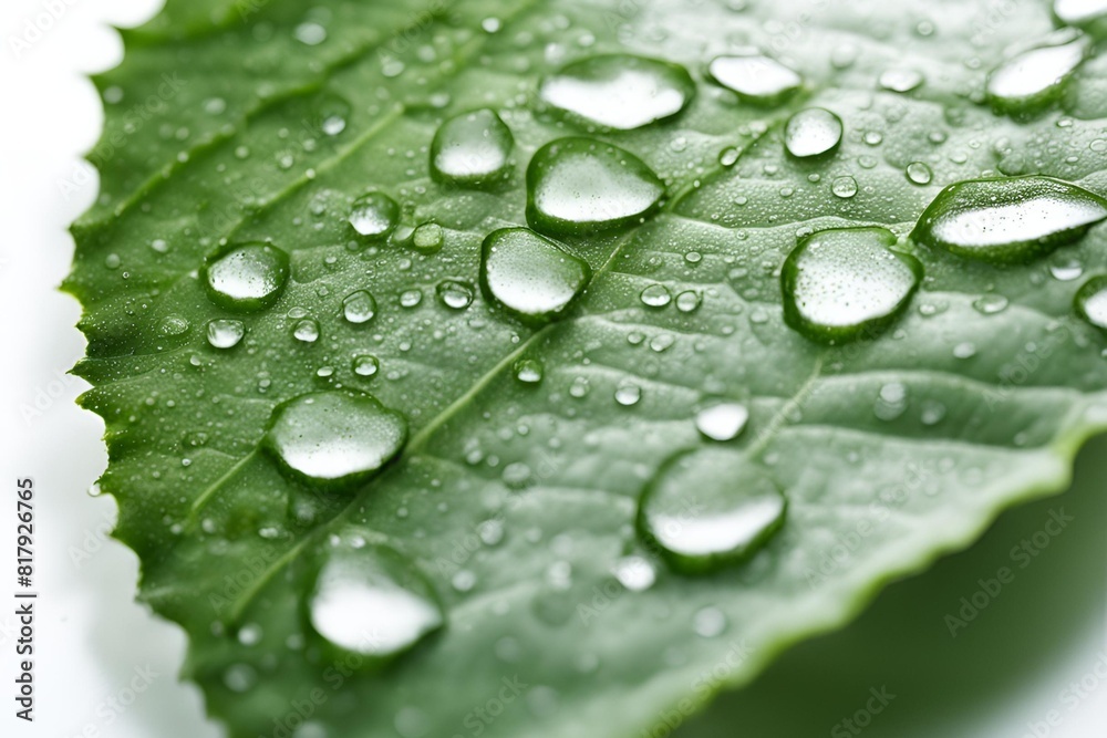 leaf with drops of moisture leaf with drops of moisture
