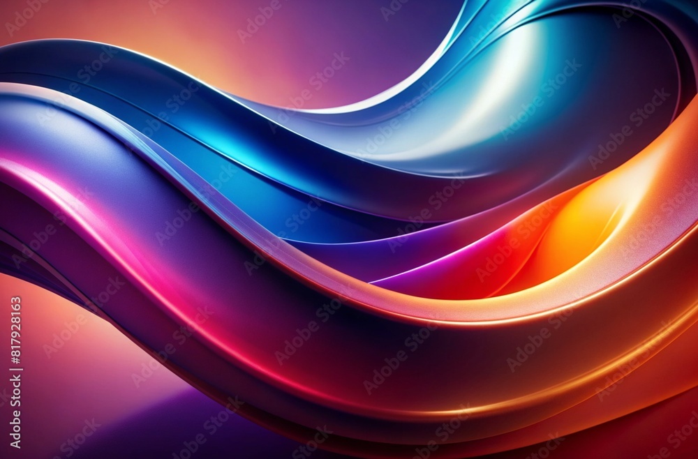 Warm to cool color shift in abstract, modern design, smooth, glossy surfaces, dynamic atmosphere, generative ai Warm to cool color shift in abstract, modern design, smooth, glossy surfaces, dynamic atmosphere, generative ai