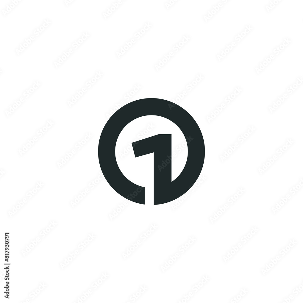 Number one 1 logo icon design template elements Number one 1 logo icon design template elements