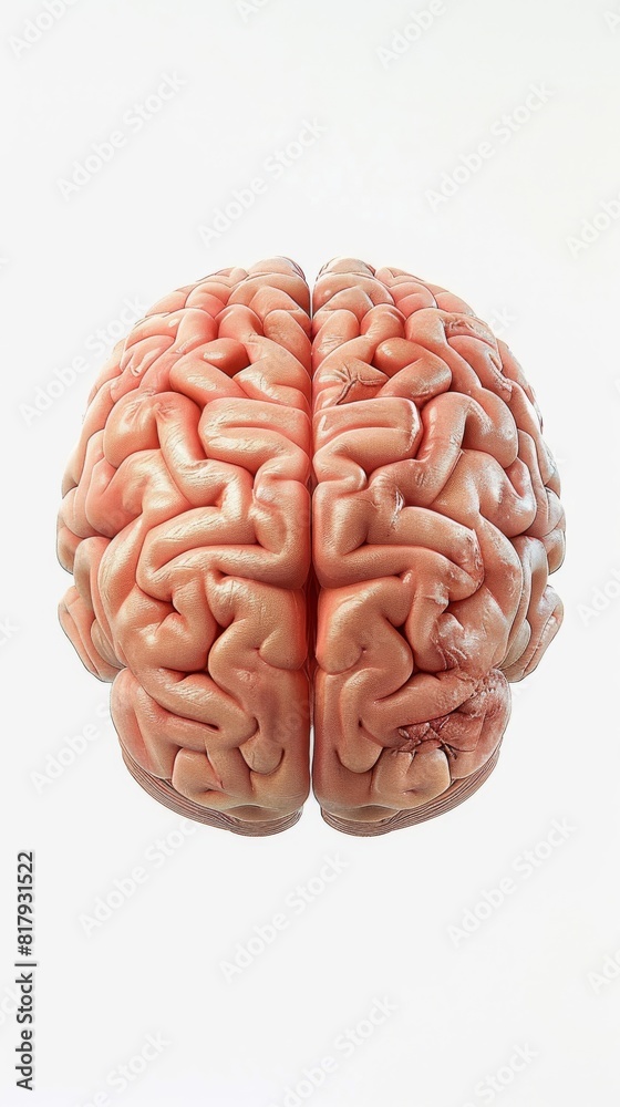 3D rendering illustration of a human brain. Anatomy of human illustration. 3D rendering illustration of a human brain. Anatomy of human illustration.