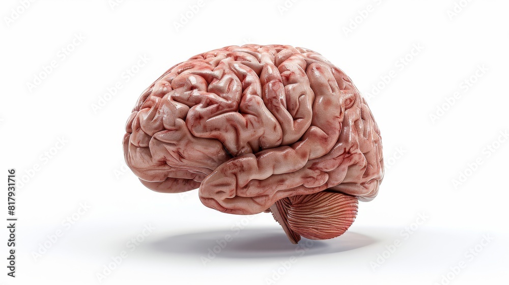 3D rendering illustration of a human brain. Anatomy of human illustration. 3D rendering illustration of a human brain. Anatomy of human illustration.