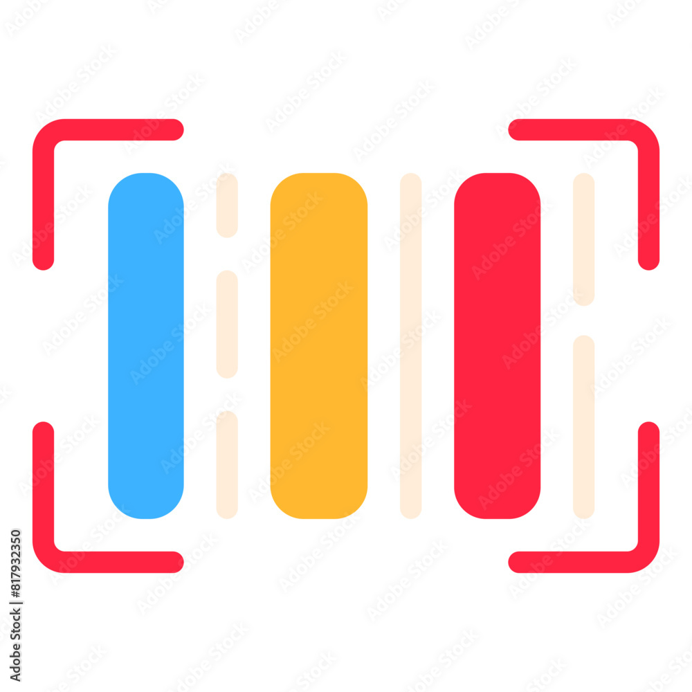 Fototapeta premium Barcode Icon in Flat Style