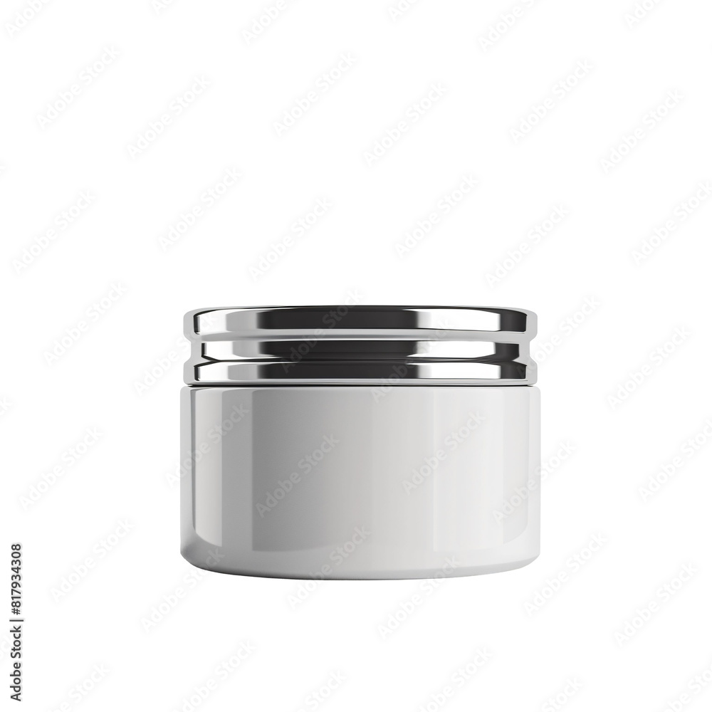 Cosmetic cream jar minimalist design die cut PNG style isolated on white and transparent background Cosmetic cream jar minimalist design die cut PNG style isolated on white and transparent background