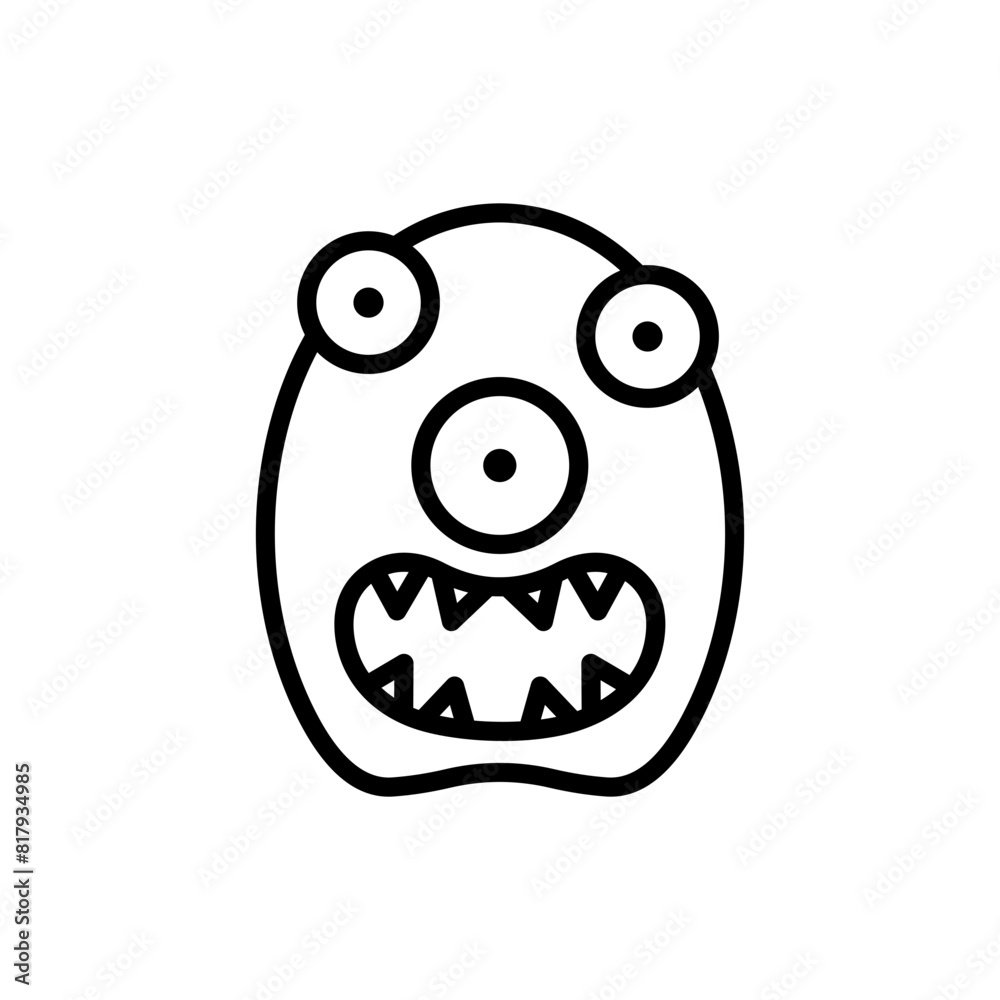 Alien line icon. Alien icon. Alien icon isolated on white background. Transparent background, minimalist symbol. Vector images Alien line icon. Alien icon. Alien icon isolated on white background. Transparent background, minimalist symbol. Vector images