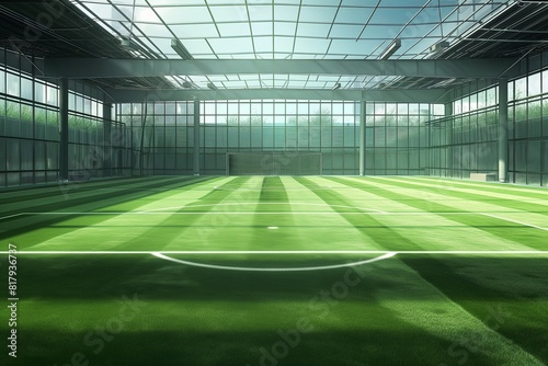 soccer arena in realistic 3d images by generative ai