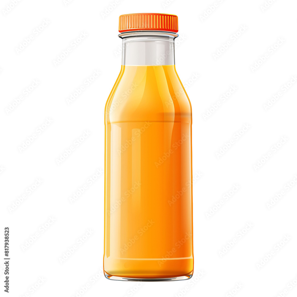 Natural juice bottle vibrant and fresh die cut PNG style isolated on white and transparent background Natural juice bottle vibrant and fresh die cut PNG style isolated on white and transparent background