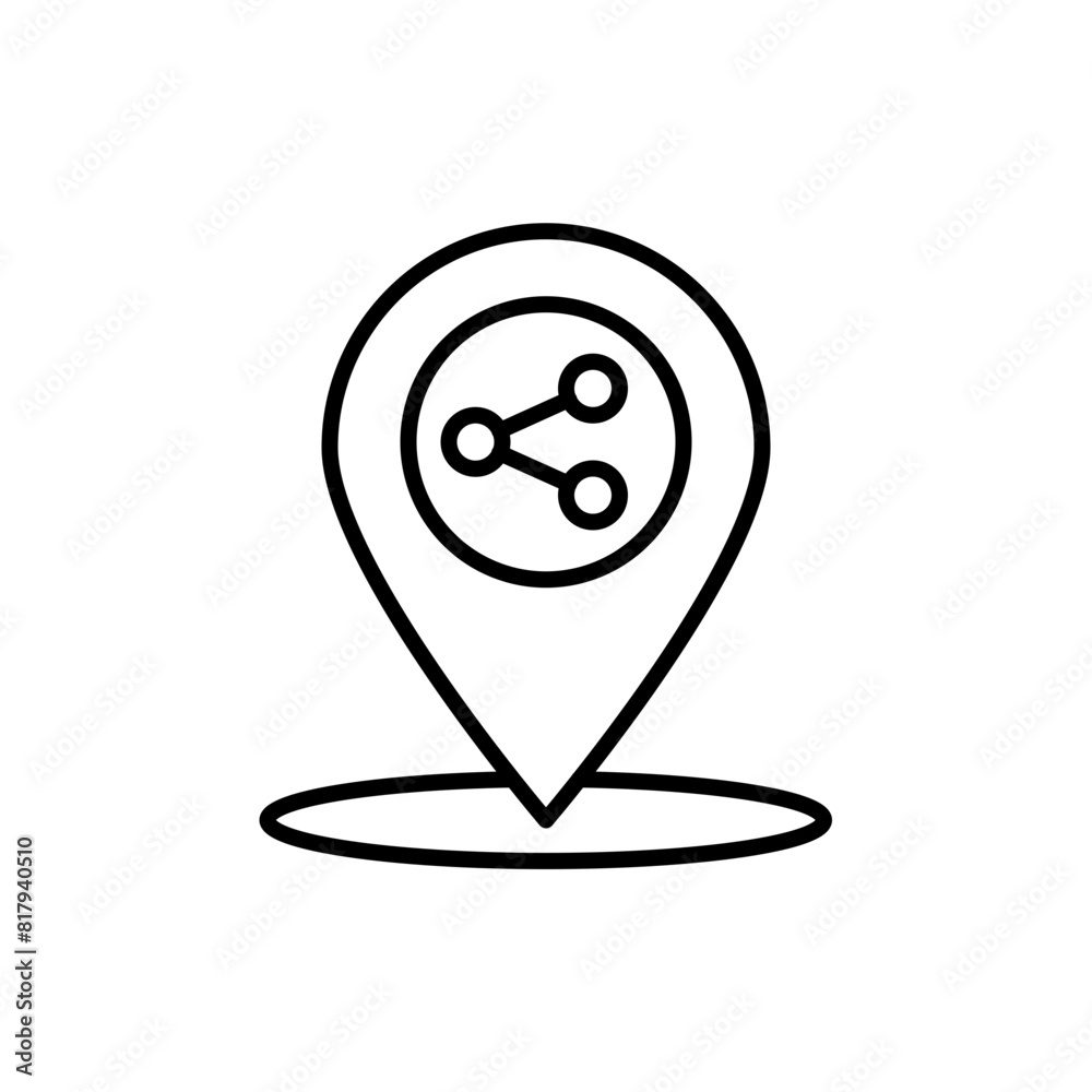 Share location outline icons, minimalist vector illustration ,simple transparent graphic element .Isolated on white background Share location outline icons, minimalist vector illustration ,simple transparent graphic element .Isolated on white background