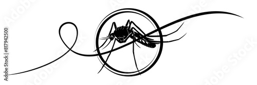 silhouette of a mosquito