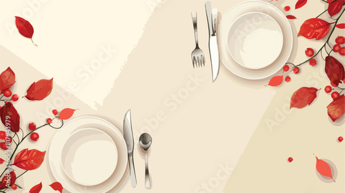 Romantic table Fourting on light background with spac