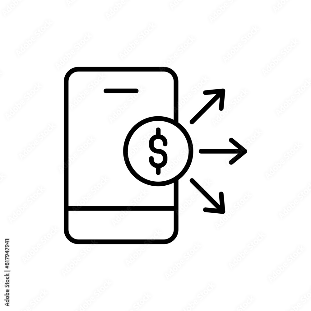 Crowdfunding app outline icons, minimalist vector illustration ,simple transparent graphic element .Isolated on white background