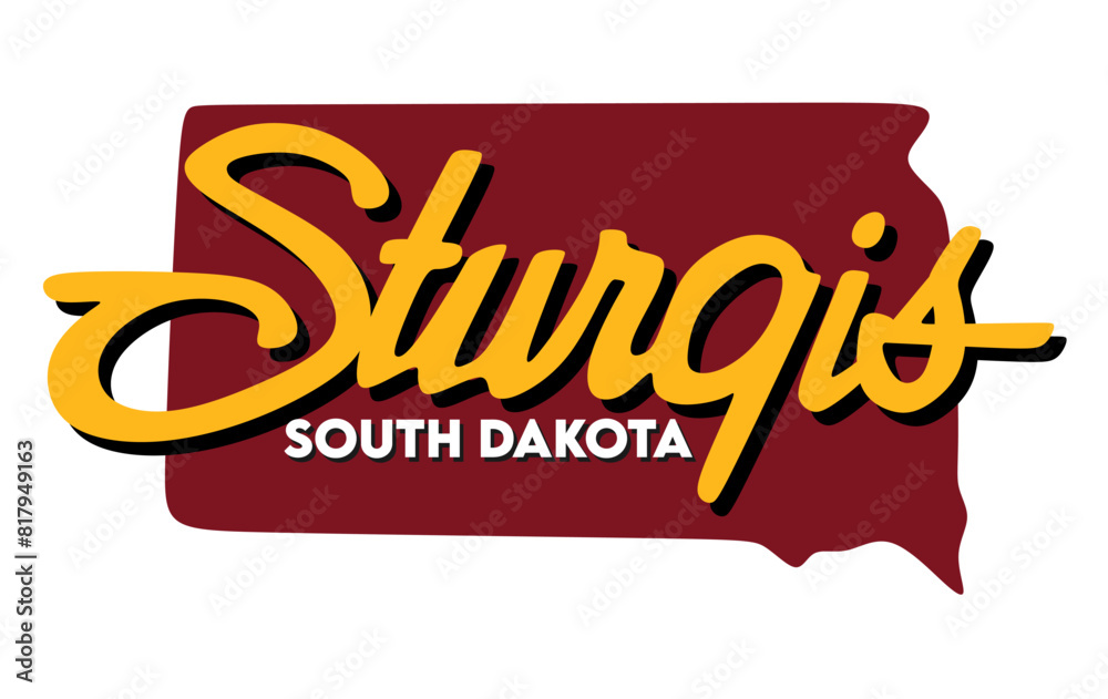 Sturgis South Dakota on a white background