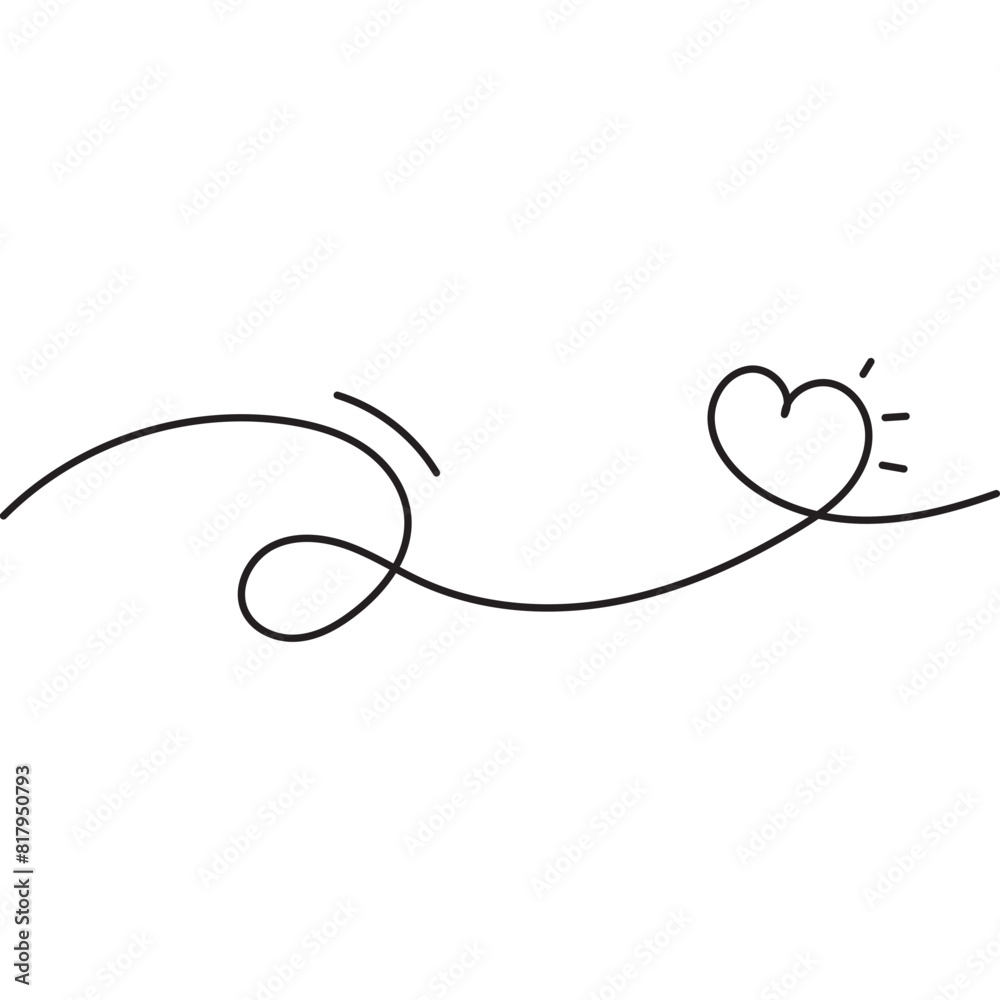 Heart Scribble Line Heart Scribble Line