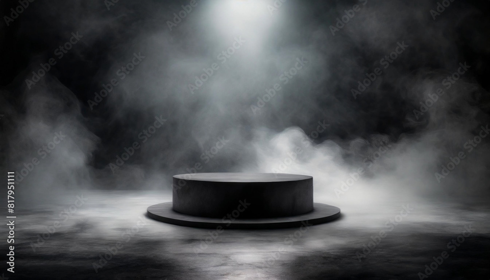 podium on dark smoke background, symbolizing success and achievement podium on dark smoke background, symbolizing success and achievement