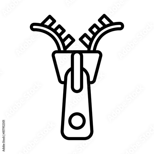 Zipper line icon