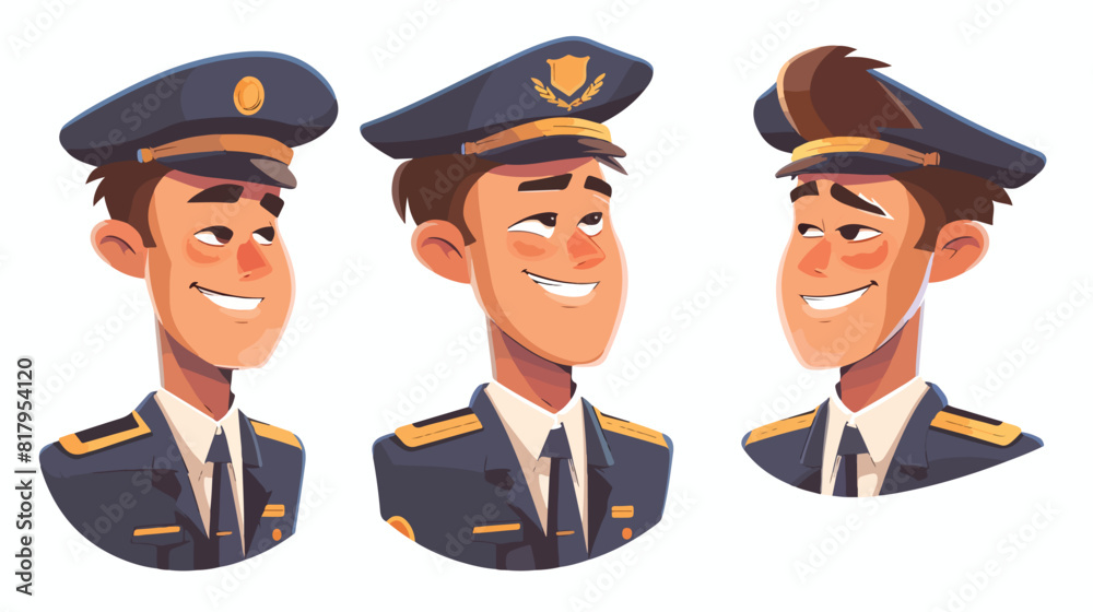 Smiling civilian aircraft pilot aircrew captain aviat