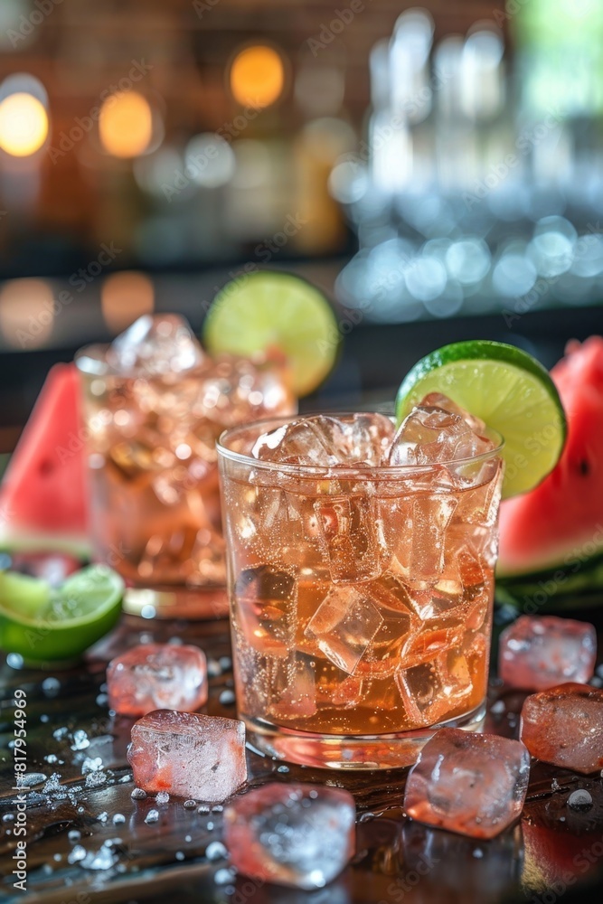 summer drink recipe, refreshing tropical drink with watermelon chunks and a hint of lime, perfect for cooling off on a hot day summer drink recipe, refreshing tropical drink with watermelon chunks and a hint of lime, perfect for cooling off on a hot day