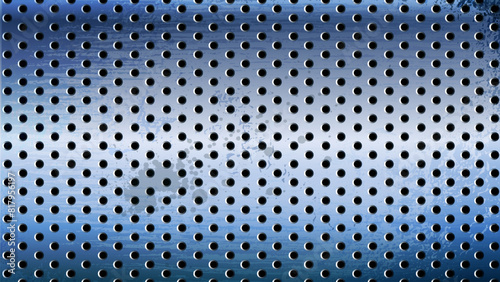 The realistic vector wallpaper of perforated metal plate