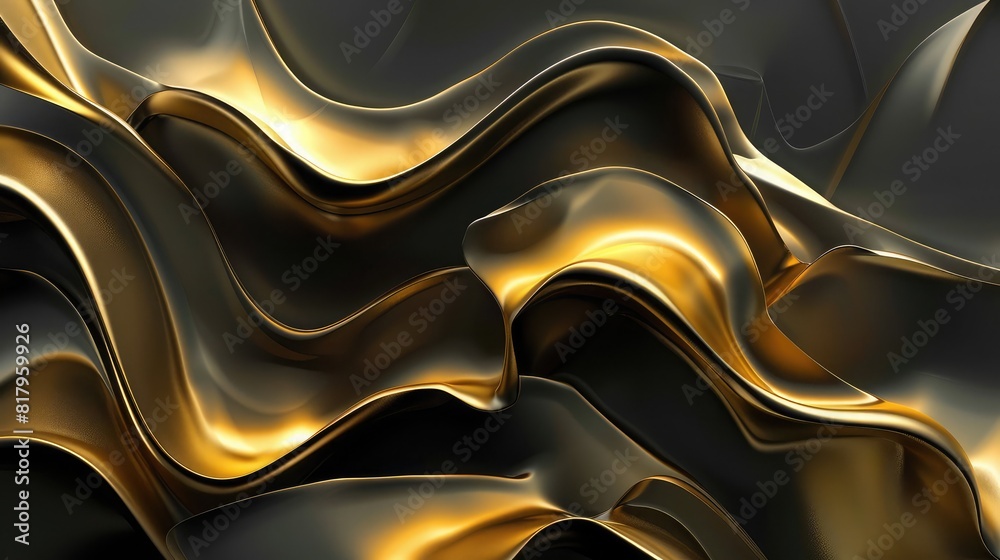 
Abstract golde wavy background. Metallic dynamic design. Viscous gold liquid texture,black elegant background with wave gold line modern luxury,Golden abstract wavy liquid background


