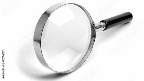 Magnifying glass isolated on a white background  photo