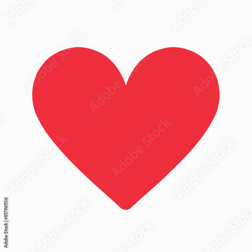 vector heart in white background