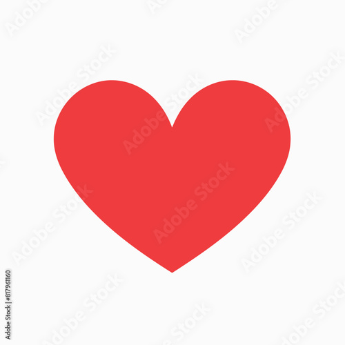 vector heart in white background