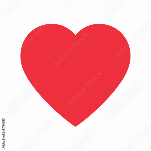 vector heart in white background