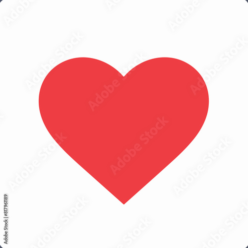 vector heart in white background