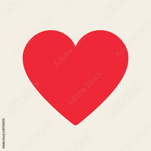 vector heart in white background