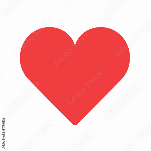 vector heart in white background