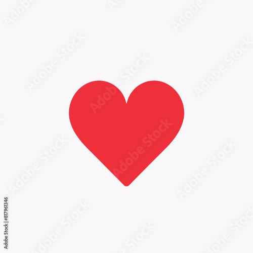 vector heart in white background