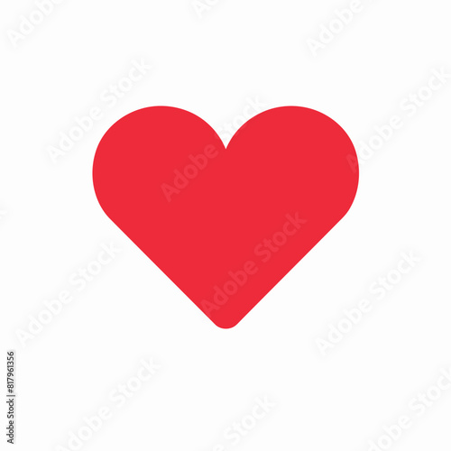 vector heart in white background