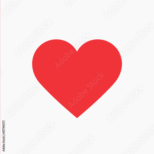vector heart in white background