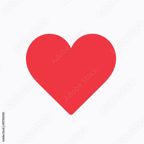 vector heart in white background
