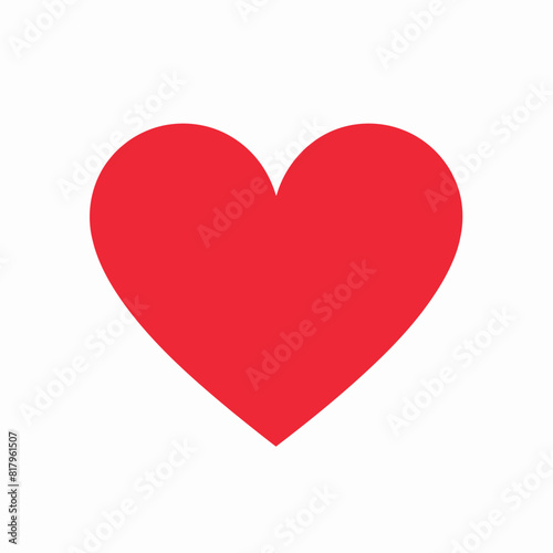vector heart in white background